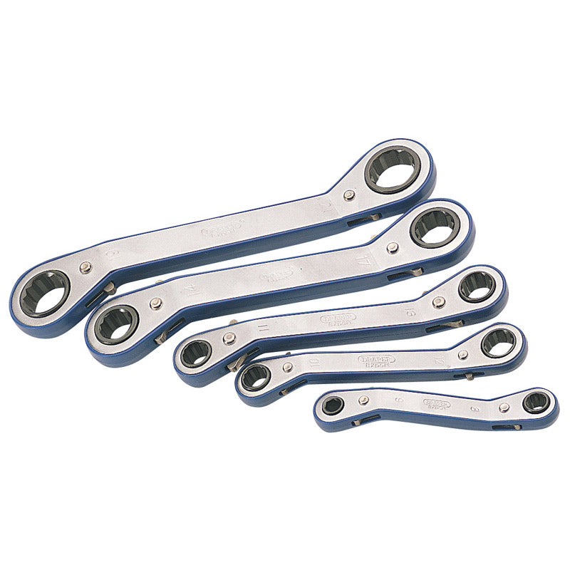 Draper Tools Offset Metric Ratcheting Ring Spanner Set (5 Piece) DRA39226