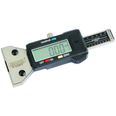 Draper Tools Expert Digital Tyre Tread Depth Gauge with Stainless Steel Body DRA39591