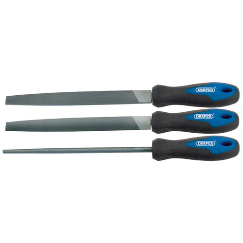 Draper Tools 200mm Soft Grip Engineers File Set (3 Piece) DRA44963