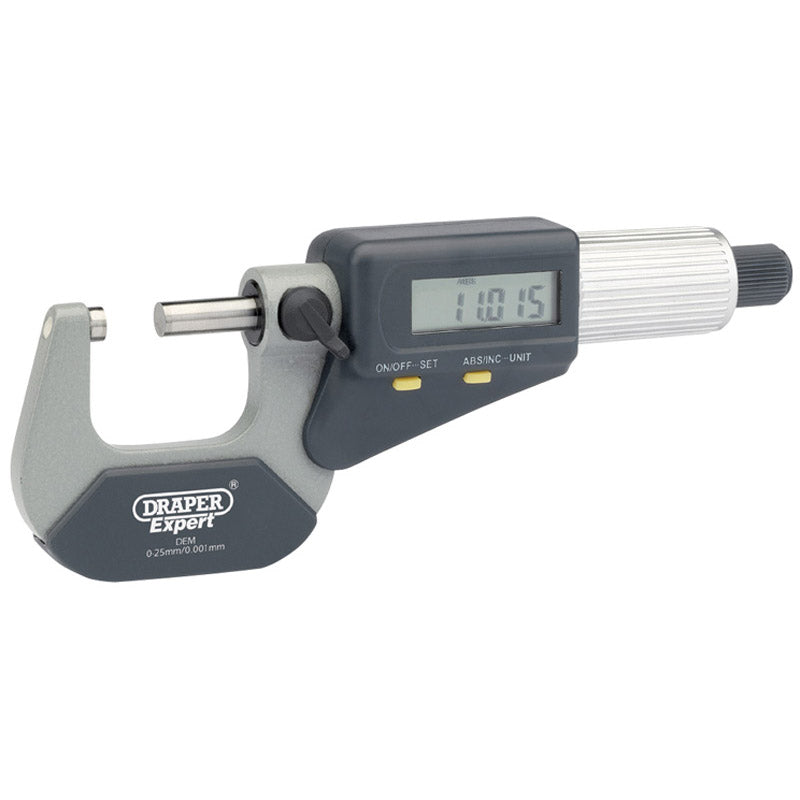 Draper Tools Expert Dual Reading Digital External Micrometer - 0-25mm/0-1 DRA46599