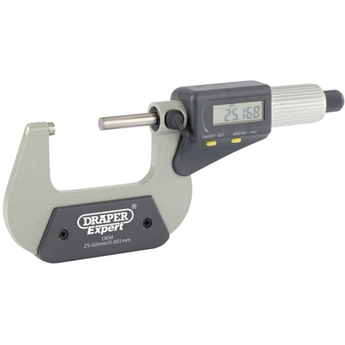Draper Tools Expert Dual Reading Digital External Micrometer - 25-50mm/1-2 DRA46600