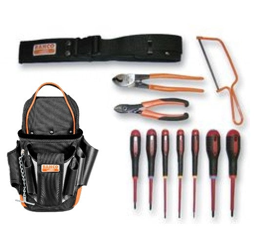 Bahco 4750ETK Electricians Tool Kit With Pouch & Belt