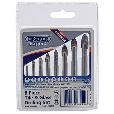 Draper Tools Tile and Glass Drilling Set (8 Piece) DRA48221