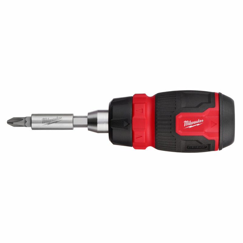 Milwaukee Stubby 8 in 1 MultiBit Ratcheting S/driver - 48222330 - BFD