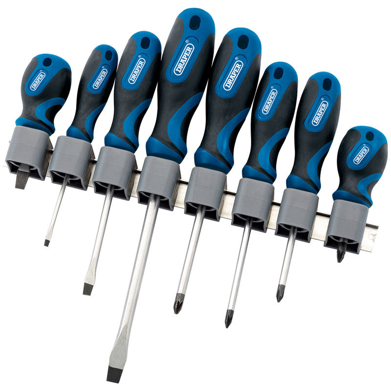 Draper Tools Soft Grip Screwdriver Set (8 Piece) DRA48933