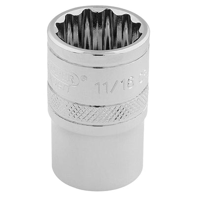 Draper Tools 3/8 Square Drive Hi-Torq® 12 Point Socket (11/16) DRA49480