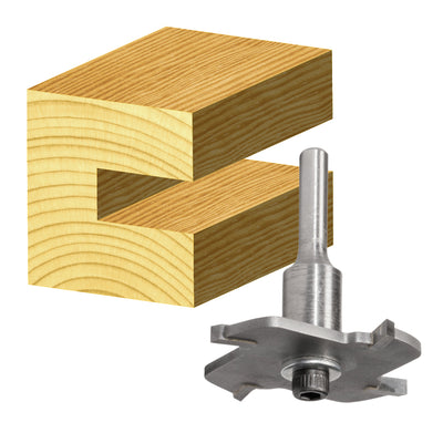Carbitool TA 700-1.6 M 1.6mm 4-Flute Carbide Tipped Slotting Cutter Assembly - 1/4