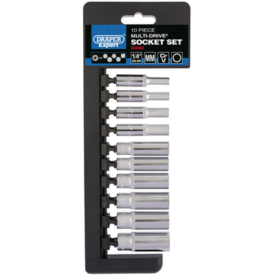 Draper Tools 1/4 Sq. Dr. Metric Multi-Drive® Deep Socket Set (10 Piece) DRA50048