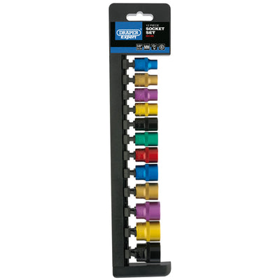 Draper Tools 3/8 Sq. Dr. Metric Coloured Socket Set (12 Piece) DRA50195