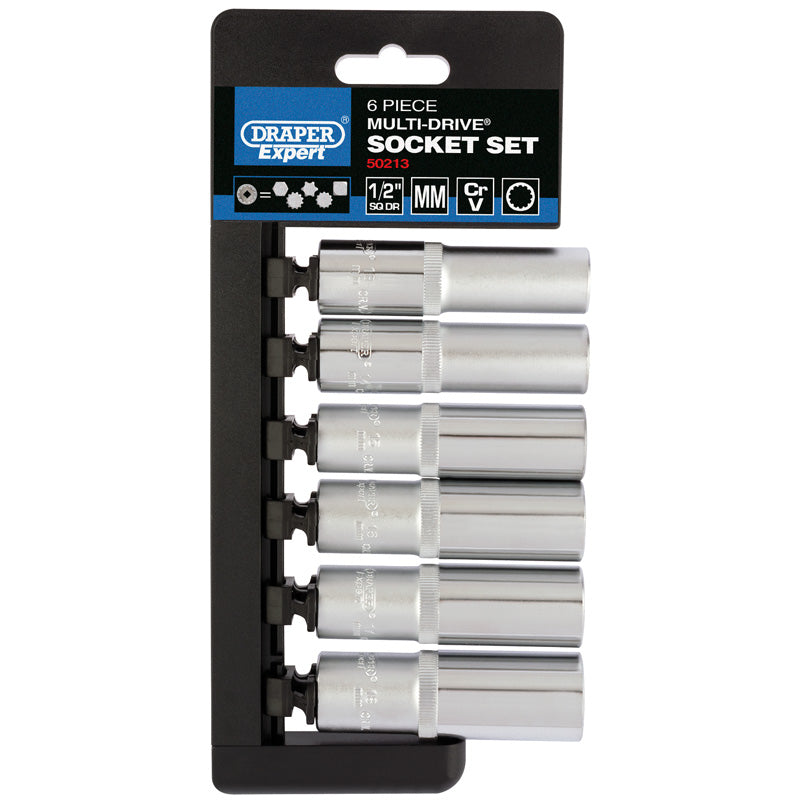 Draper Tools 1/2 Sq. Dr. Draper Expert Multi-Drive® Deep Socket Set (6 Piece) DRA50213