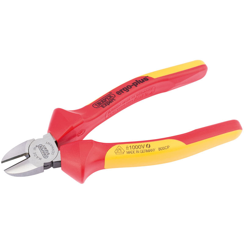 Draper Tools Expert 180mm Ergo Plus® Fully Insulated VDE Diagonal Side Cutters DRA50250