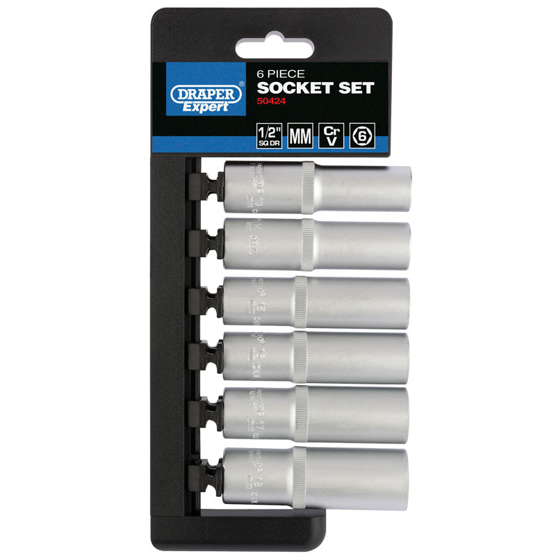 Draper Tools 1/2 Sq. Dr. Metric Deep Socket Set (6 Piece) DRA50424