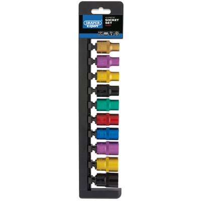 Draper Tools 1/2 Sq. Dr. Metric Coloured Socket Set (10 Piece) DRA50493