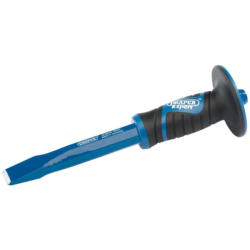 Draper Tools Expert 25 x 250mm Hexagonal Shank Cold Chisel with Soft Grip Hand Guard DRA51051