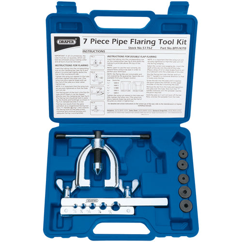Draper Tools Brake Pipe Flaring Kit (7 piece) DRA51762