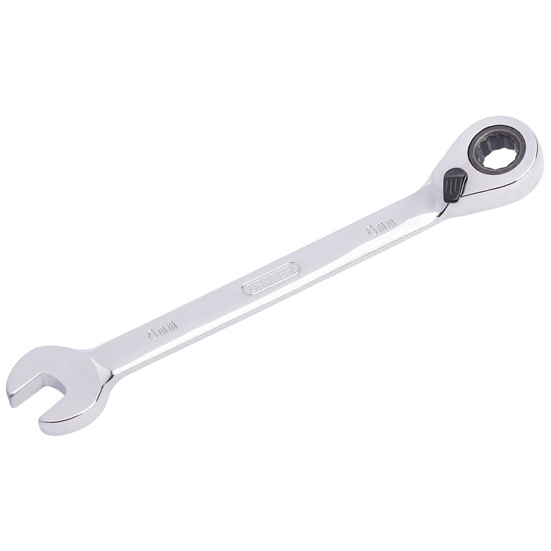 Draper Tools 8mm Draper Hi-Torq® Metric Reversible Ratcheting Combination Spanner DRA51967