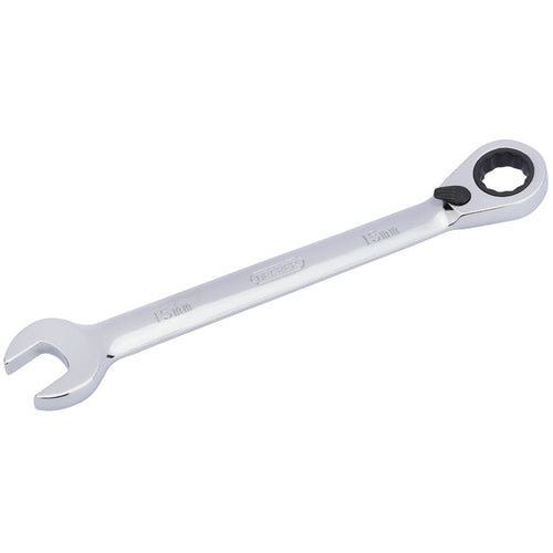 Draper Tools 15mm Draper Hi-Torq® Metric Reversible Ratcheting Combination Spanner DRA52003