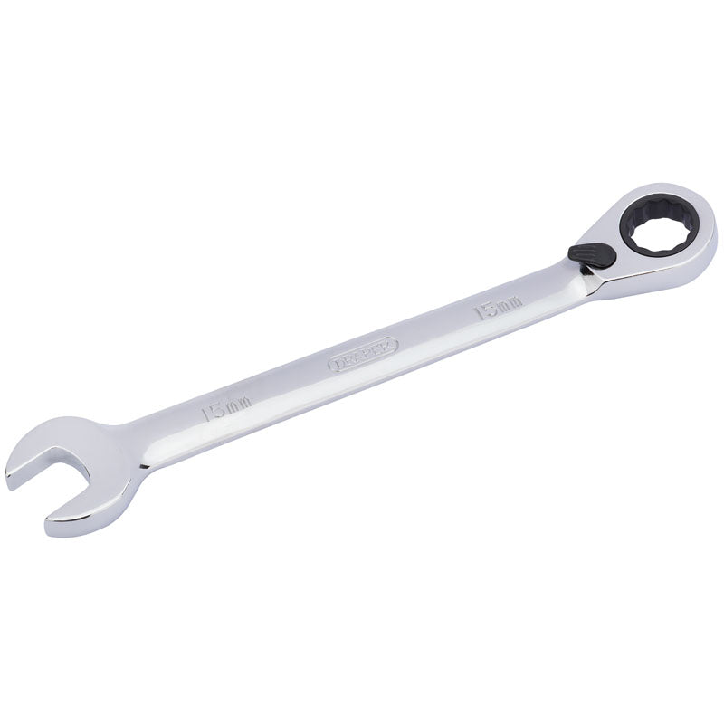 Draper Tools 15mm Draper Hi-Torq® Metric Reversible Ratcheting Combination Spanner DRA52003