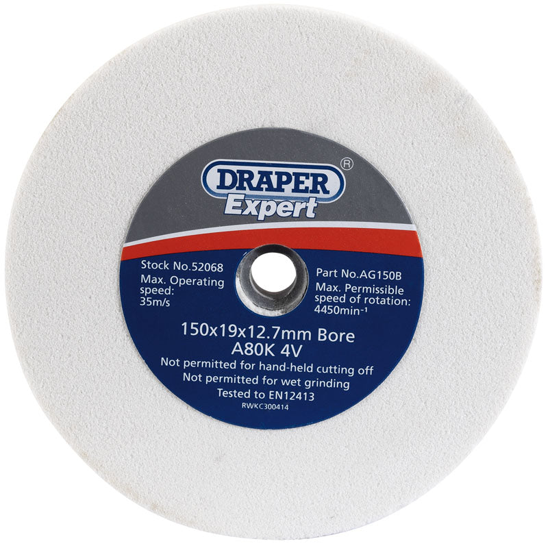 Draper Tools 150 X 19mm Grinding Wheel 80 Grit DRA52068