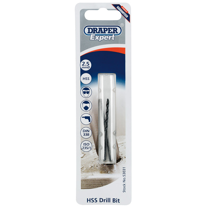 Draper Tools Expert 2.5mm HSS Twist Drill for 3 x 0.5 Taps DRA53031