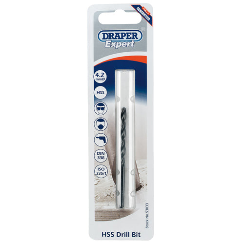 Draper Tools Expert 4.2mm HSS Twist Drill for 5 x 0.8 Taps DRA53033