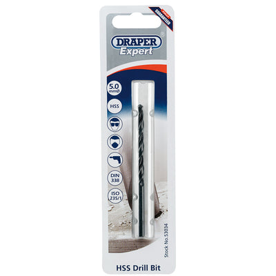 Draper Tools Expert 5.0mm HSS Twist Drill for 6 x 1.0 Taps DRA53034