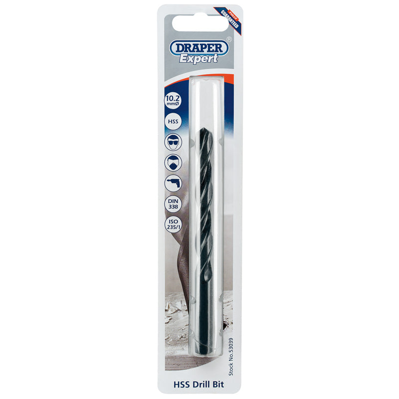 Draper Tools Expert 10.2mm HSS Twist Drill for 12 x 1.75 Taps DRA53039