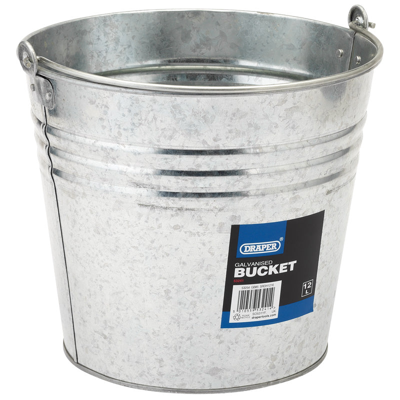 Draper Tools Galvanised Steel Bucket (12L) DRA53241