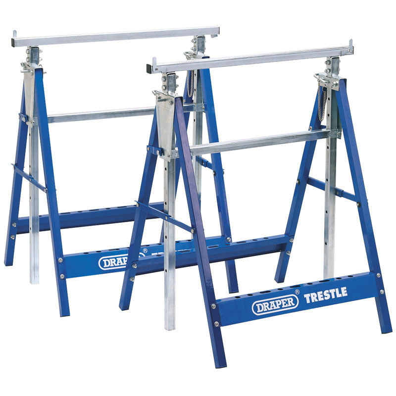 Draper Tools Pair of Telescopic Saw Horses or Builders Trestles DRA54053
