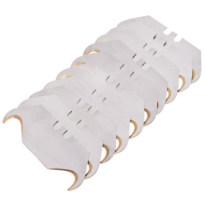 Draper Tools Expert Pack of 10 Premium Gold Two Notch Hooked Trimming Knife Blades DRA54225