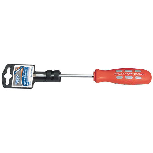 Draper Tools 5mm x 100mm Plain Slot Parallel Tip Mechanics Screwdriver  DRA55495