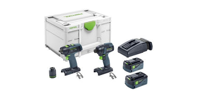 Festool 577246 TID/T 18 18V 2 Piece Impact Driver and 2 Speed Drill Driver Bluetooth 4.0Ah Set in Systainer