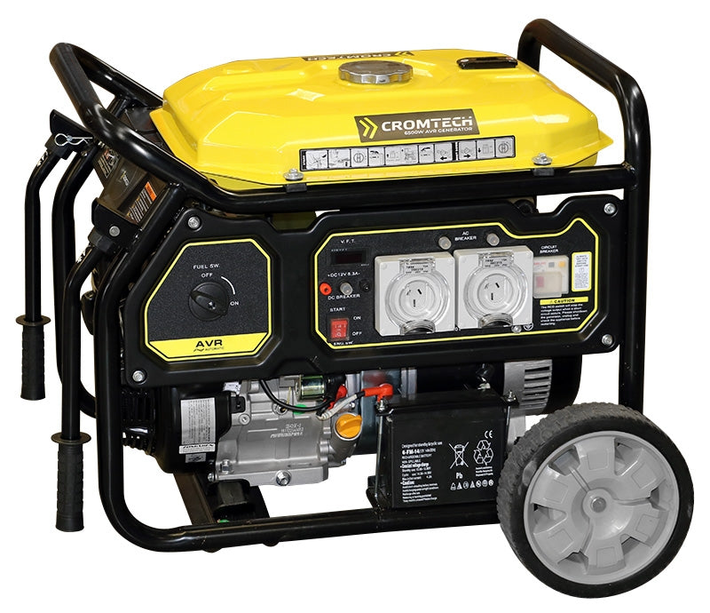 Crommelins TG6500VE  Cromtech AVR Electric Start Petrol Generator-6.5kva