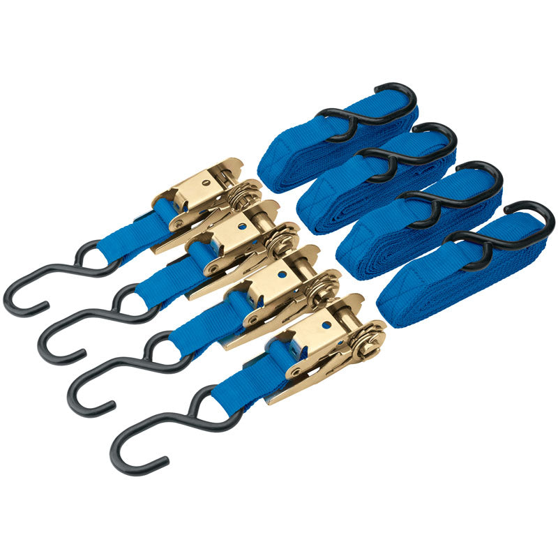 Draper Tools 375kg Ratcheting Tie Down Strap Set (4 Piece) DRA60960