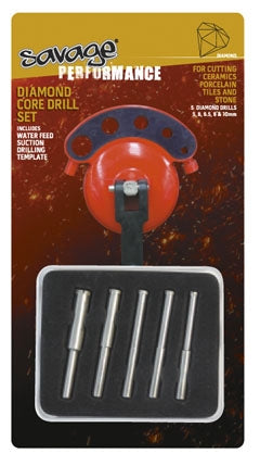 SAVAGE Diamond Core Drills 5pce Set  62-S1