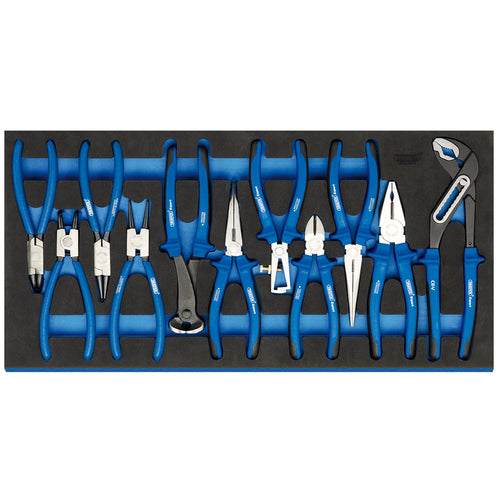 Draper Tools Heavy Duty Plier Set in Full Drawer EVA Insert Tray (11 Piece) DRA63268