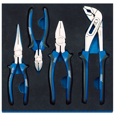 Draper Tools Pliers Set in 1/2 Drawer EVA Insert Tray (4 Piece) DRA63309