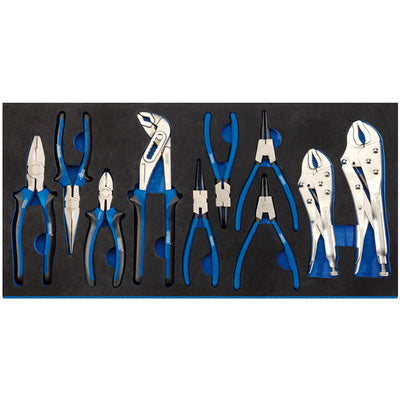 Draper Tools Plier Set in Full Drawer EVA Insert Tray (10 Piece) DRA63313
