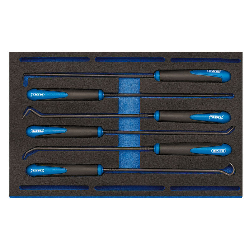 Draper Tools Long Reach Hook and Pick Set in 1/4 Drawer EVA Insert Tray (6 Piece) DRA63494
