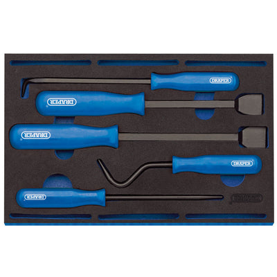 Draper Tools Scraper and Remover Set in 1/4 Drawer EVA Insert Tray (5 Piece) DRA63497