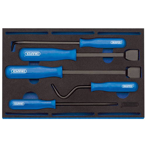 Draper Tools Scraper and Remover Set in 1/4 Drawer EVA Insert Tray (5 Piece) DRA63497