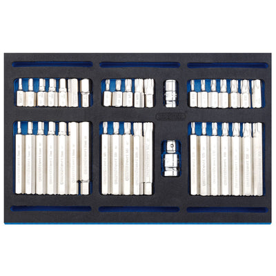 Draper Tools Screwdriver Insert Bit Set in 1/4 Drawer EVA Insert Tray (40 Piece) DRA63515