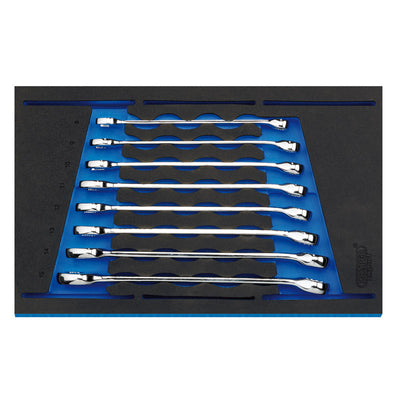 Draper Tools Combination Spanner Set in 1/4 Drawer EVA Insert Tray (8 Piece) DRA63522