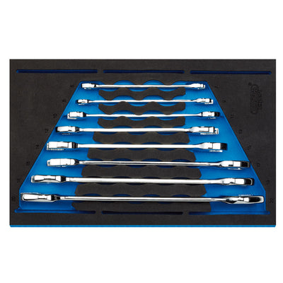 Draper Tools Open Ended Spanner Set in 1/4 Drawer EVA Insert Tray (8 Piece) DRA63524
