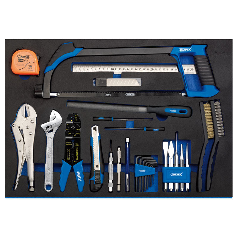 Draper Tools Tool Kit in Full Plus Drawer EVA Insert Tray (36 Piece) DRA63547