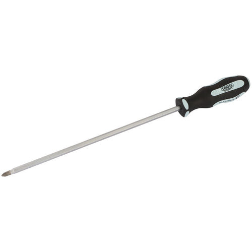Draper Tools Pound Thru Cross Slot No:2 x 250mm Soft Grip Screwdriver DRA63595