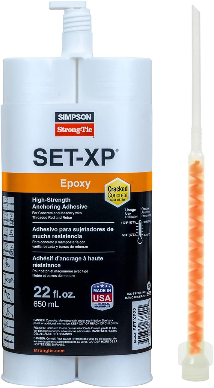 SIMPSON STRONG-TIE  SETXP22 High Performance Seismic Rated Epoxy Chemical Injection System-650ML