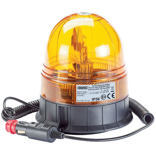 Draper Tools 12/24V Magnetic Base Rotating Beacon DRA63878