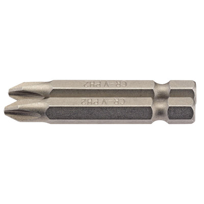 Draper Tools No.2 1/4 Hex. Cross Slot Insert Bit 50mm Long x 2 DRA64237