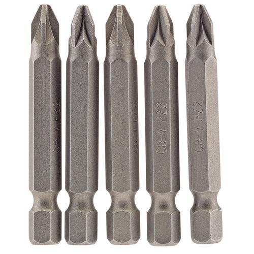 Draper Tools No.2 1/4 Hex. PZ Type Insert Bit 50mm Long x 5 DRA64283